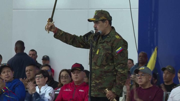 Maduro brandishes sword in fiery speech