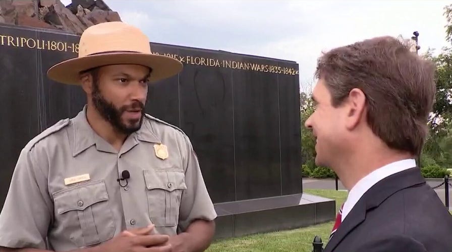 Griff Jenkins gets National Park Service tour of Marine Corps Memorial 