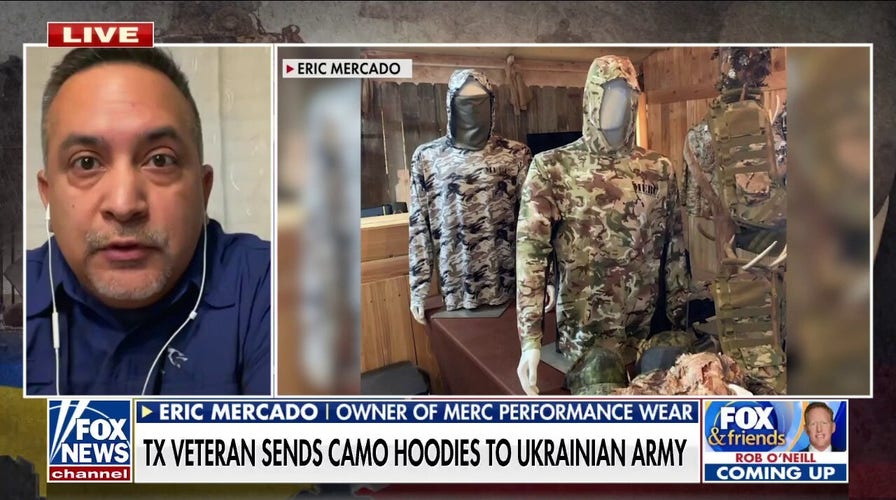 Texas veteran sends camo hoodies to Ukrainian army