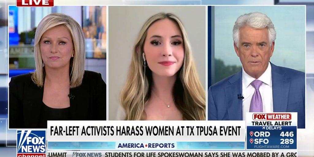 Pro-life activist swarmed by far-left protesters as one jeers at Charlie Kirk's murder