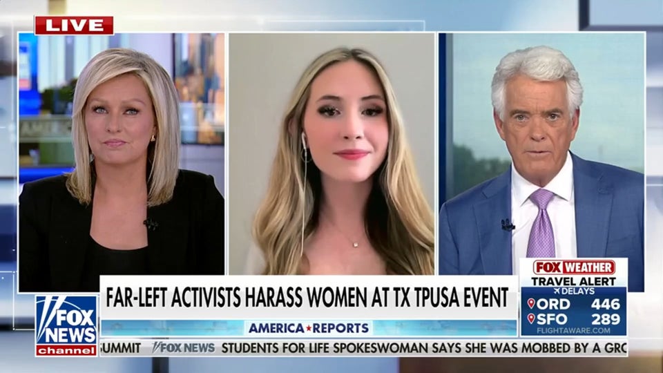 Pro-life activist swarmed by far-left protesters as one jeers at Charlie Kirk's murder