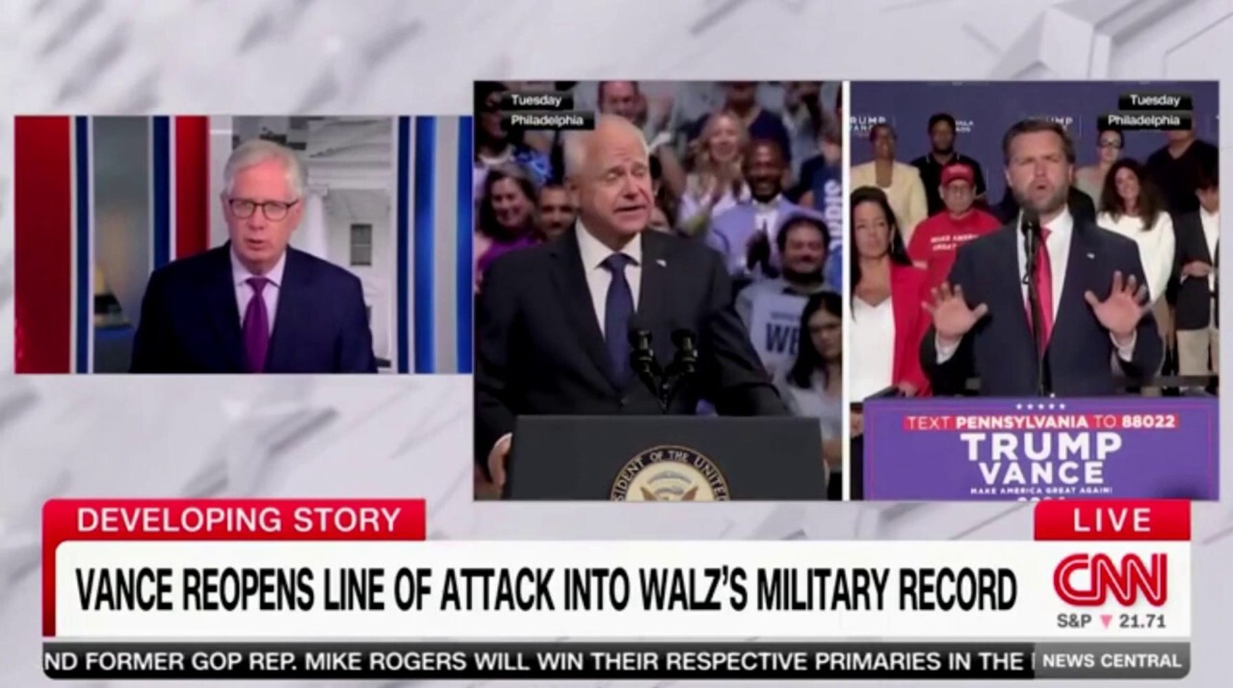 CNN Fact-Checks Tim Walz's False Claim of Carrying Weapons in Combat