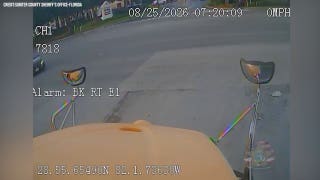 WATCH: Driver slams into school bus carrying 19 children before deputy chases him down BCID