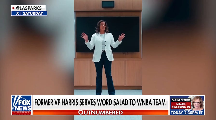 Kamala Harris bobbles WNBA pep talk