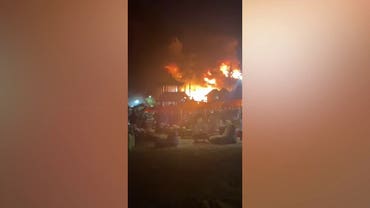 Beachside party in Bali, Indonesia turns into a raging fire