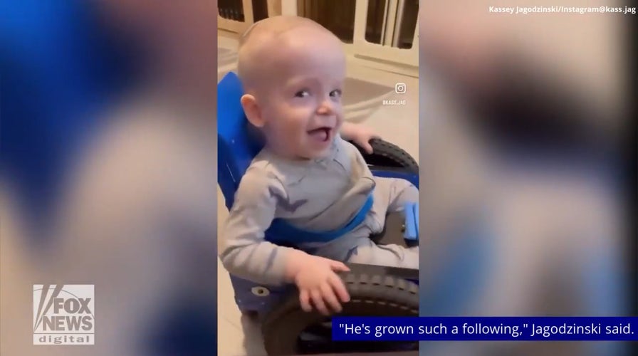3-year-old with spina bifida explores life in his tiny wheelchair