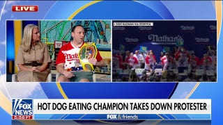 Joey Chestnut wins Nathan's hot dog competition, takes down protester - Fox News