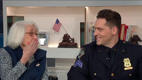 95-year-old retired NYPD officer supports grandson’s promotion