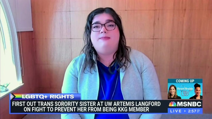 MSNBC praises trans sorority member accused of making girls uncomfortable 
