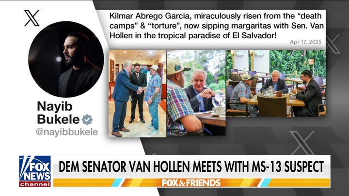 Salvadoran president mocks Sen. Van Hollen's meeting with deported MS-13 suspect