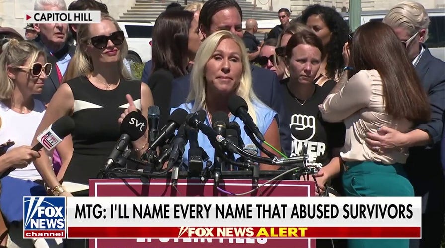 Rep. Marjorie Taylor Greene expresses support for Epstein survivors during emotional speech 