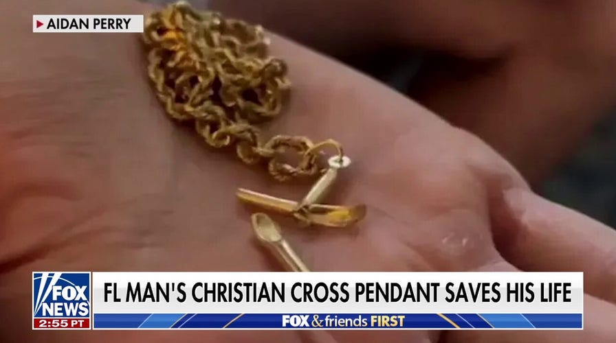 Florida man shot point-blank in chest saved by cross pendant