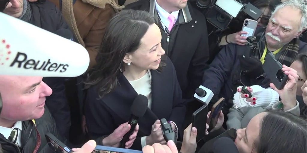 Venezuelan opposition leader presents President Trump Nobel Peace Prize medal