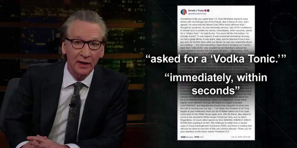 Bill Maher breaks down dispute between him and the president, refutes Trump's claims