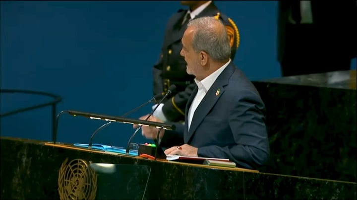 Iran’s president slams US and Israel over airstrikes, accuses them of killing civilians in Gaza