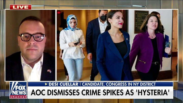 Veteran challenging AOC for House seat, slams her 'disgraceful' remark on rising NYC crime