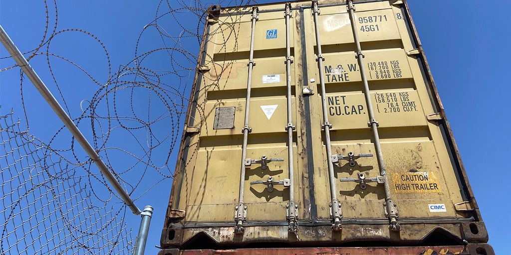 Shipping containers used to fill border wall gaps Fox News Video