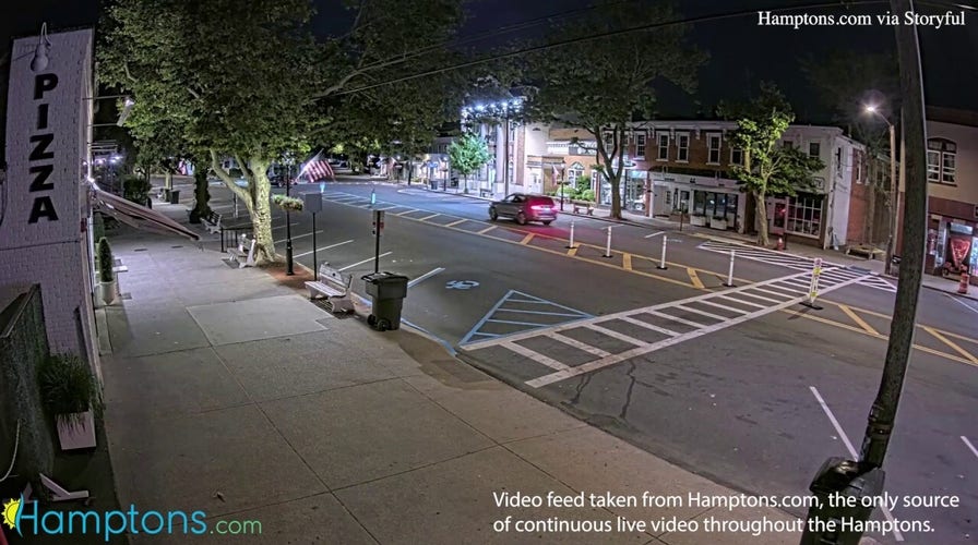 Justin Timberlake driving in the Hamptons shortly before arrest