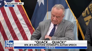 RFK Jr interrupted by bizarre quack ringtone during speech