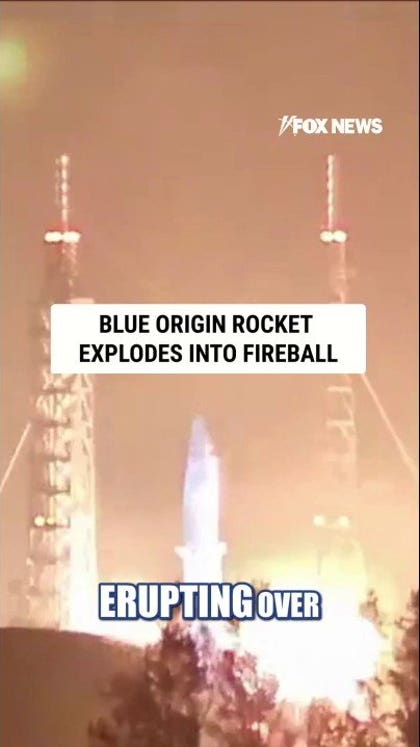 Blue Origin rocket explodes into MASSIVE fireball