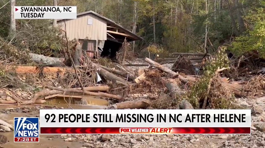 92 still missing in North Carolina after Hurricane Helene