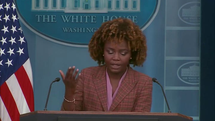Karine Jean-Pierre is grilled by reporter for Biden's lack of public press appearances
