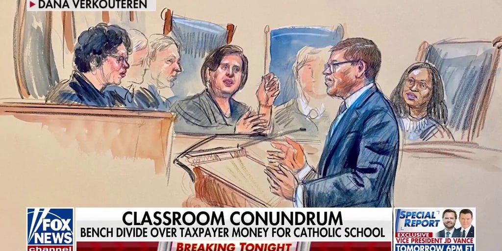 Supreme Court hears arguments over publicly funded Catholic charter school