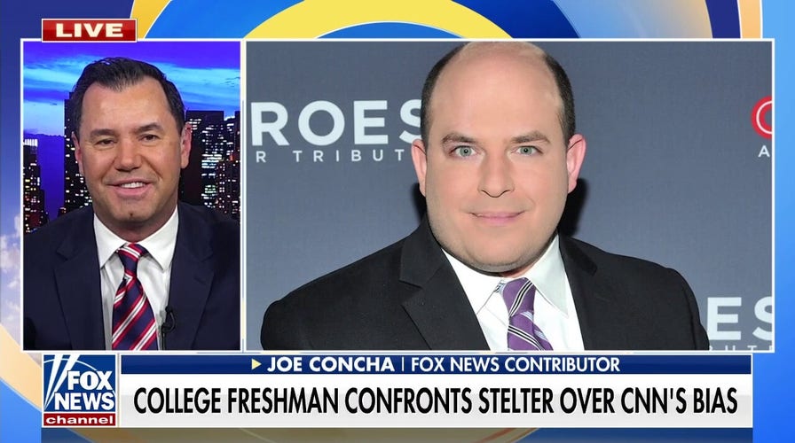 College freshman confronts CNN's Stelter on network's bias 