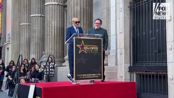 Robert Downey Jr. honors Jon Favreau at Hollywood Walk of Fame ceremony