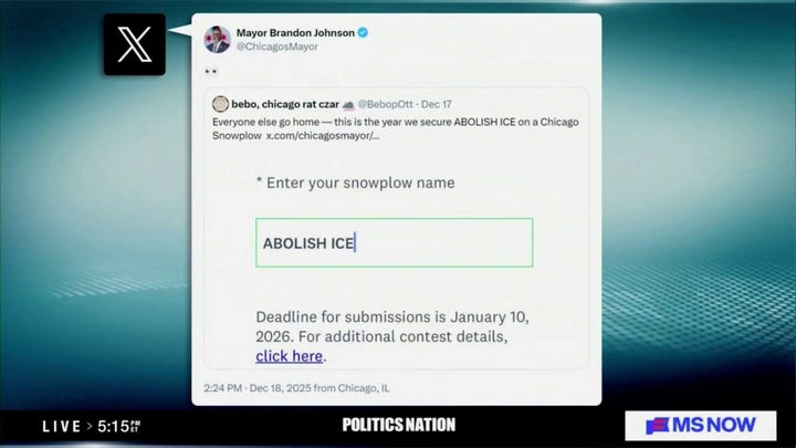 Chicago mayor endorses 'Abolish ICE' snowplow name