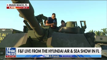 Gianno Caldwell reports live from a military tank at the Hyundai Air and Sea Show