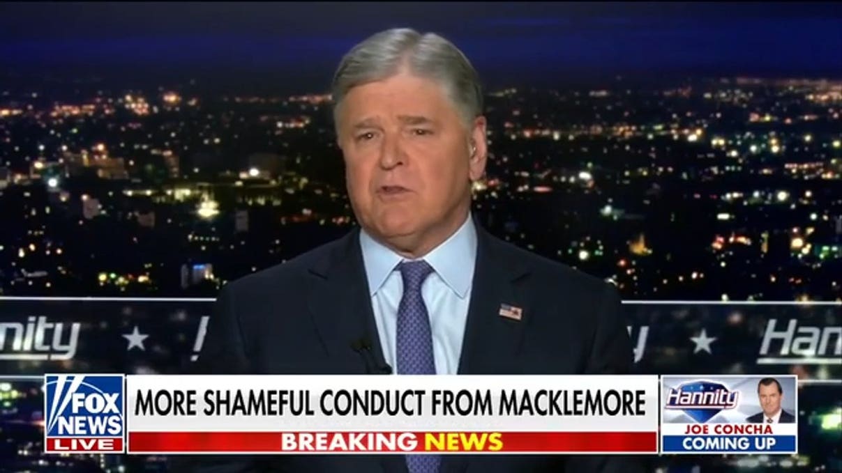 Hannity: Macklemore's rhetoric has been shameful for years