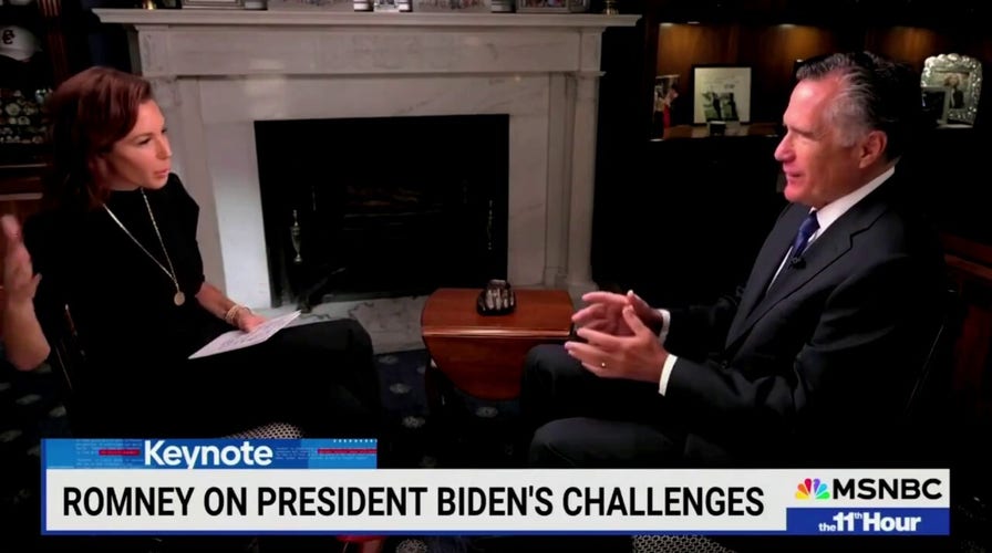 Mitt Romney defends Trump's border security policy, slams Biden in tense exchange with MSNBC host