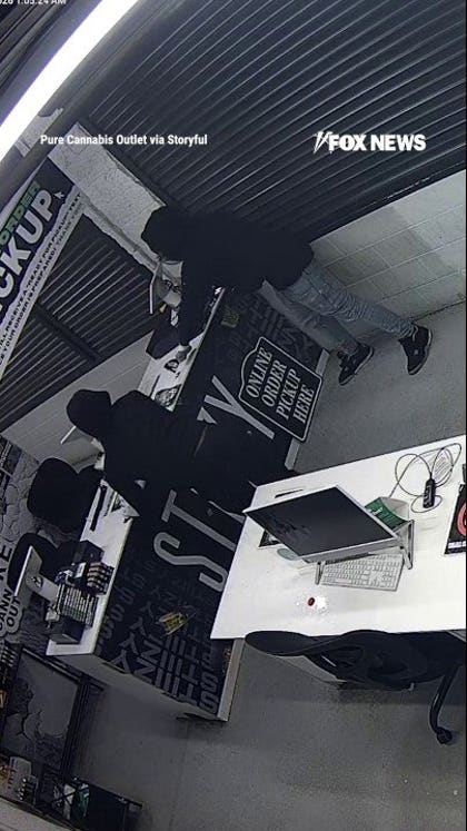 Arson suspect sets himself ABLAZE during cannabis shop attack