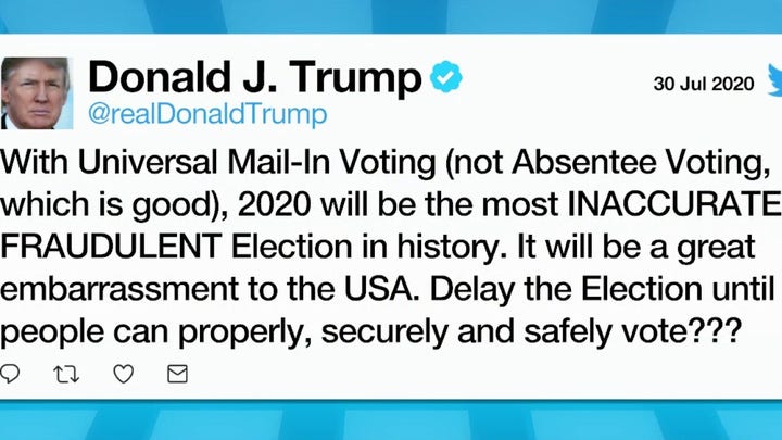 Trump calls to delay 2020 election until people can 'properly, securely and safely vote'