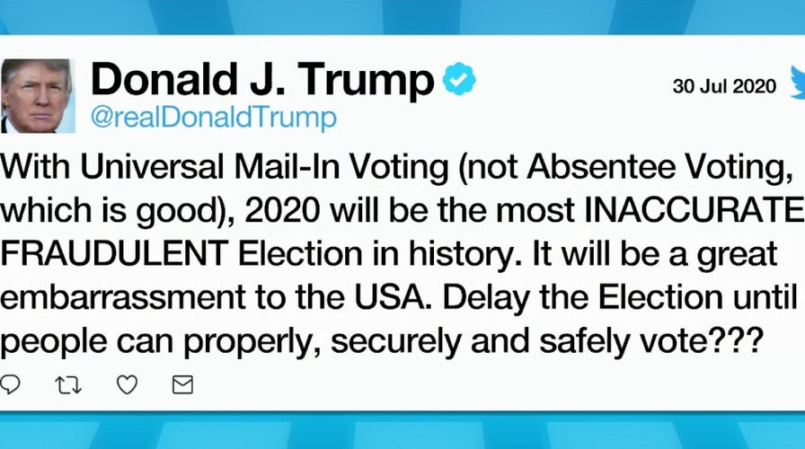 Trump calls to delay 2020 election until people can 'properly, securely and safely vote'