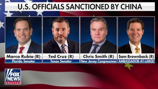 China bans, sanctions lawmakers in retaliation for criticizing government's treatment of minorities and people of faith