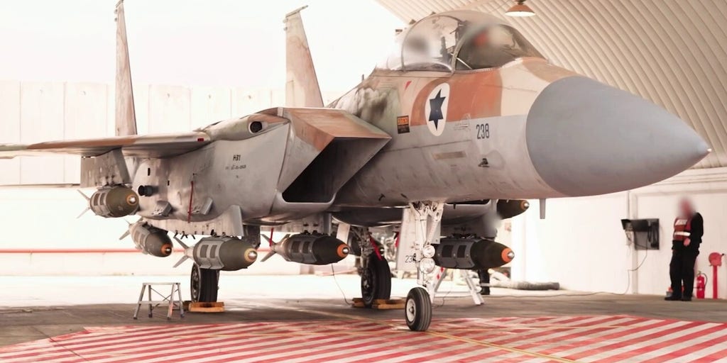 Israel Air Force aircraft taking off to strike Hezbollah targets in Lebanon