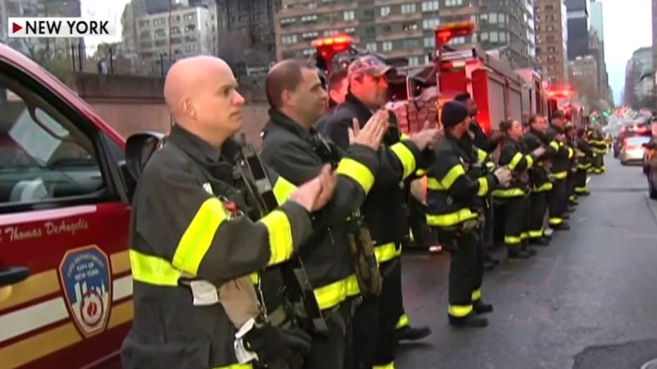 Firefighters Salute Health Care Workers On Coronavirus Front Line