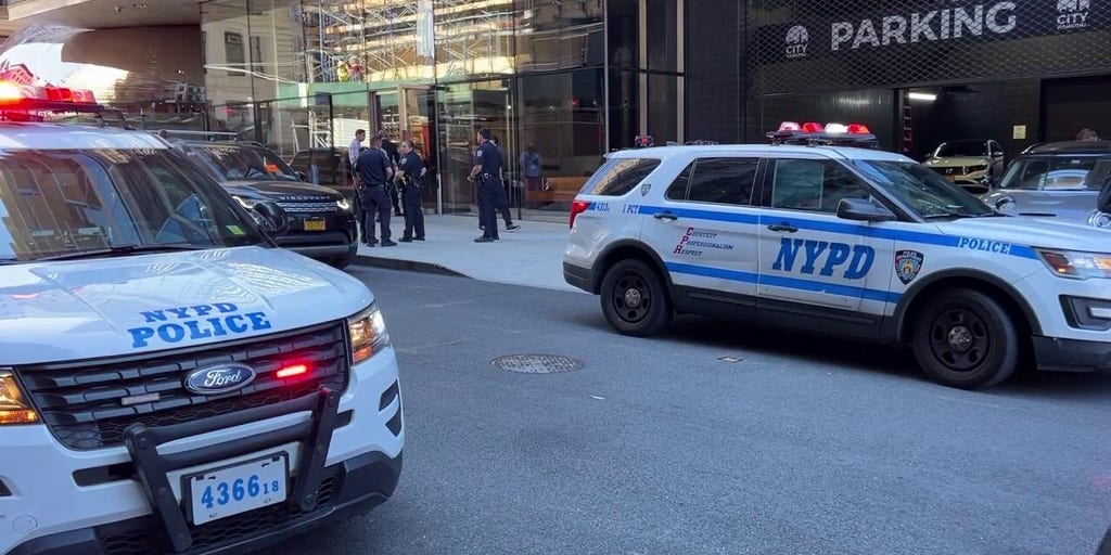 First responders and police on scene at Manhattan's Jenga buiding following Bed Bath and Beyond