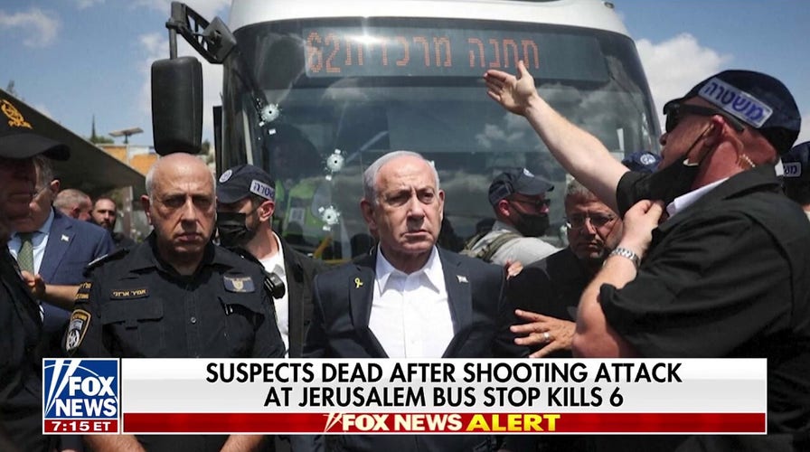 Netanyahu visits scene of Jerusalem bus shooting