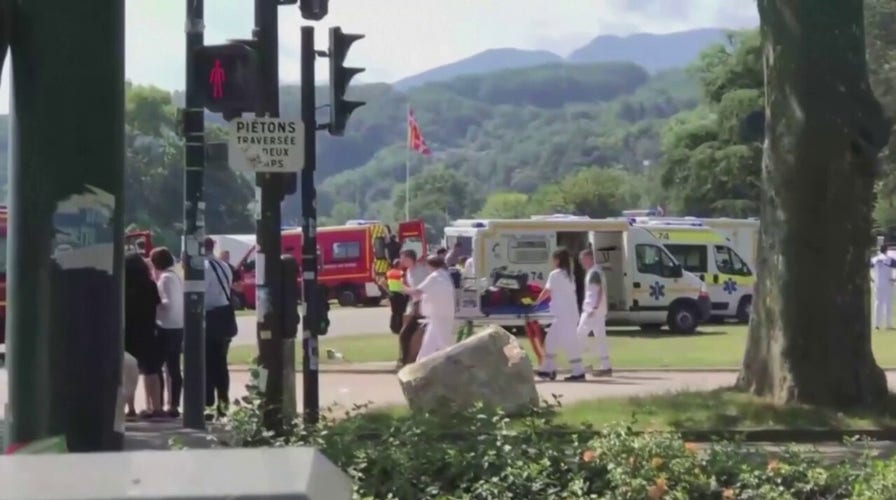 Knife attack injures young children in French Alps town