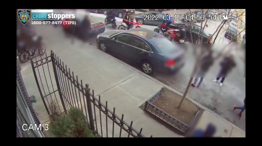 A group of New York City dirt bikers rip a father and son from their car, then beat and rob them in broad daylight.