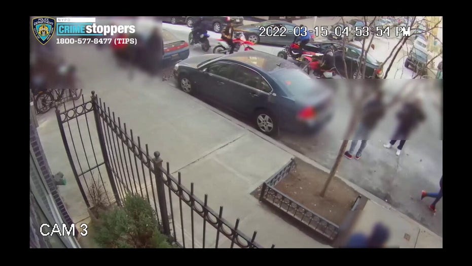 A group of New York City dirt bike riders yank a father and son out of their car, then beat and rob them in broad daylight 