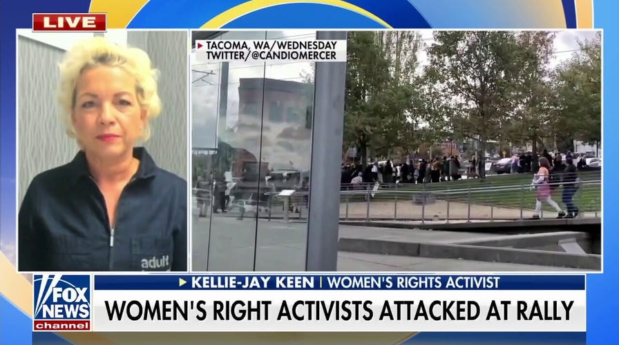 Pro-transgender activists attack women at Washington women's rights rally