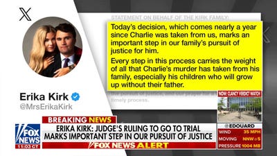 Erika Kirk reacts to Utah judge's ruling that Tyler Robinson will stand trial