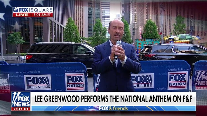 Lee Greenwood performs national anthem on Flag Day
