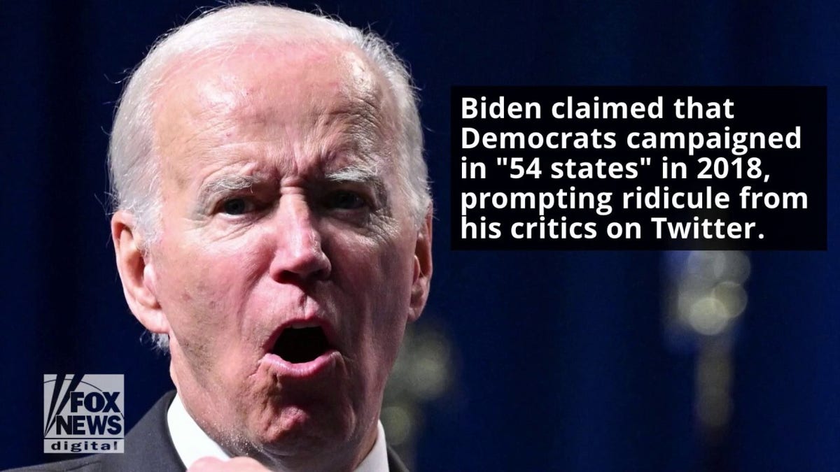Biden mocked for claiming there are '54 states': 'This guy completely senile' | Fox News