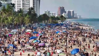 Drone footage above Fort Lauderdale beach during spring break  - Fox News