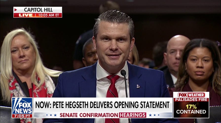 Pete Hegseth delivers opening statement at Senate confirmation hearing